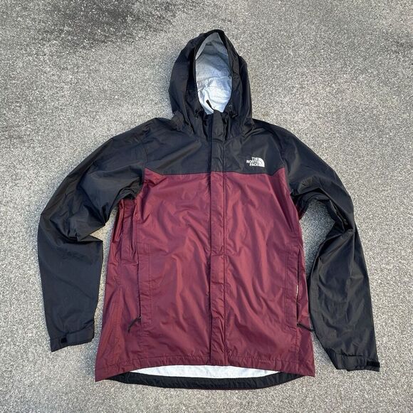 The North Face Venture 2 Jacket Mens Medium Maroon DryVent Rain Coat Hiking - Picture 1 of 7